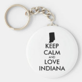 Anpassbare BEHALTEN CALM und LIEBE INDIANA Schlüsselanhänger (Vorne)