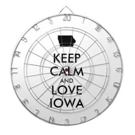 Anpassbare BEHALTEN CALM und LIEBE IOWA Dartscheibe