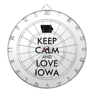 Anpassbare BEHALTEN CALM und LIEBE IOWA Dartscheibe