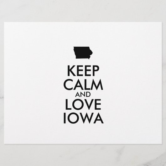 Anpassbare BEHALTEN CALM und LIEBE IOWA Flyer (Vorne)
