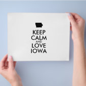 Anpassbare BEHALTEN CALM und LIEBE IOWA Flyer (Hand)