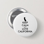 Anpassbare BEHALTEN CALM und LIEBE KALIFORNIEN Button (Vorne & Hinten)