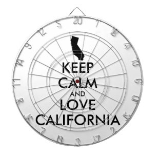 Anpassbare BEHALTEN CALM und LIEBE KALIFORNIEN Dartscheibe