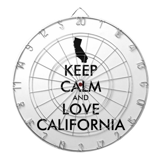 Anpassbare BEHALTEN CALM und LIEBE KALIFORNIEN Dartscheibe (vorne)
