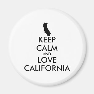 Anpassbare BEHALTEN CALM und LIEBE KALIFORNIEN Magnet