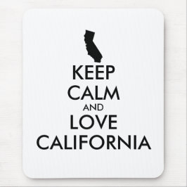Anpassbare BEHALTEN CALM und LIEBE KALIFORNIEN Mousepad