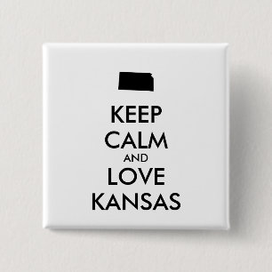 Anpassbare BEHALTEN CALM und LIEBE KANSAS Button
