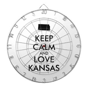 Anpassbare BEHALTEN CALM und LIEBE KANSAS Dartscheibe