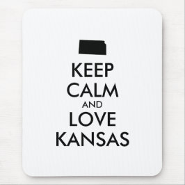 Anpassbare BEHALTEN CALM und LIEBE KANSAS Mousepad