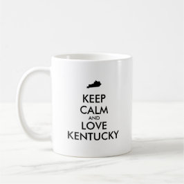 Anpassbare BEHALTEN CALM und LIEBE KENTUCKY Kaffeetasse