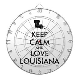 Anpassbare BEHALTEN CALM und LIEBE LOUISIANA Dartscheibe