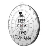Anpassbare BEHALTEN CALM und LIEBE LOUISIANA Dartscheibe (Vorderseite rechts)