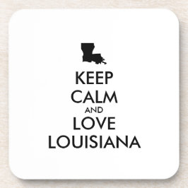 Anpassbare BEHALTEN CALM und LIEBE LOUISIANA Getränkeuntersetzer