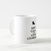 Anpassbare BEHALTEN CALM und LIEBE LOUISIANA Kaffeetasse (Vorderseite Links)