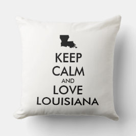 Anpassbare BEHALTEN CALM und LIEBE LOUISIANA Kissen