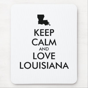 Anpassbare BEHALTEN CALM und LIEBE LOUISIANA Mousepad