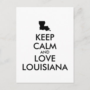 Anpassbare BEHALTEN CALM und LIEBE LOUISIANA Postkarte