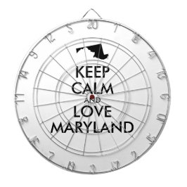 Anpassbare BEHALTEN CALM und LIEBE MARYLAND Dartscheibe