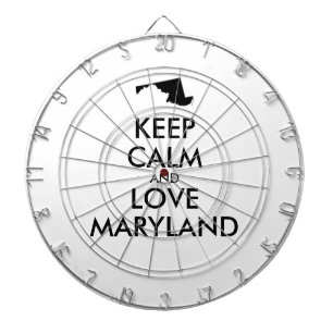 Anpassbare BEHALTEN CALM und LIEBE MARYLAND Dartscheibe