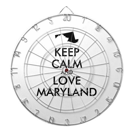 Anpassbare BEHALTEN CALM und LIEBE MARYLAND Dartscheibe (vorne)