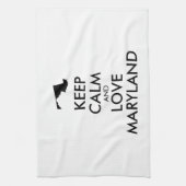 Anpassbare BEHALTEN CALM und LIEBE MARYLAND Küchentuch (Vertikal)