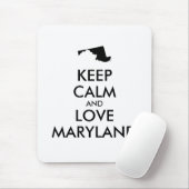Anpassbare BEHALTEN CALM und LIEBE MARYLAND Mousepad (Mit Mouse)