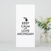 Anpassbare BEHALTEN CALM und LIEBE MICHIGAN (Stehend Vorderseite)