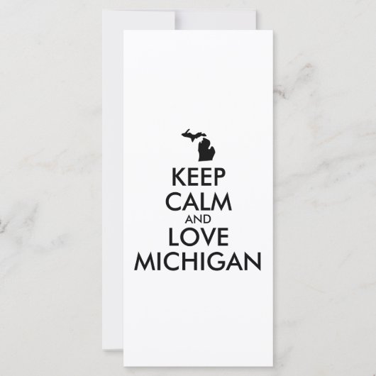 Anpassbare BEHALTEN CALM und LIEBE MICHIGAN (Vorderseite)