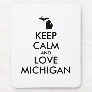 Anpassbare BEHALTEN CALM und LIEBE MICHIGAN Mousepad