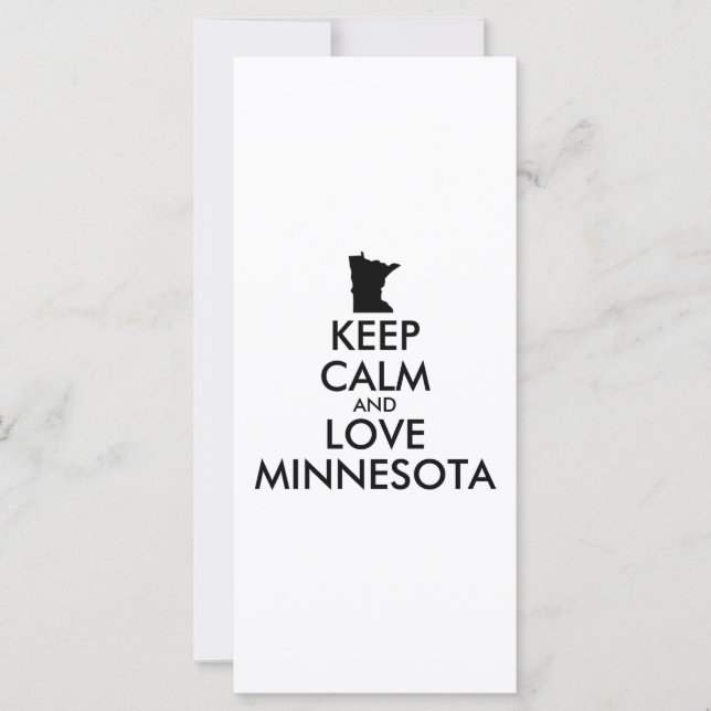 Anpassbare BEHALTEN CALM und LIEBE MINNESOTA (Vorderseite)