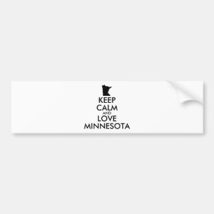 Anpassbare BEHALTEN CALM und LIEBE MINNESOTA Autoaufkleber