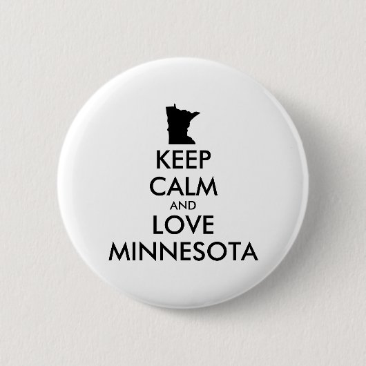 Anpassbare BEHALTEN CALM und LIEBE MINNESOTA Button (Vorderseite)