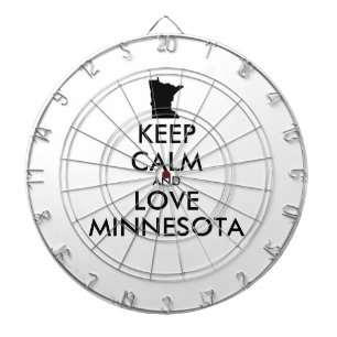 Anpassbare BEHALTEN CALM und LIEBE MINNESOTA Dartscheibe