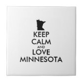 Anpassbare BEHALTEN CALM und LIEBE MINNESOTA Fliese (Vorderseite)