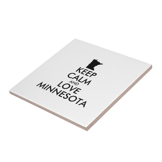 Anpassbare BEHALTEN CALM und LIEBE MINNESOTA Fliese (Seite)