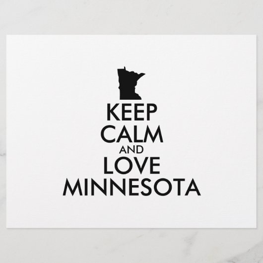 Anpassbare BEHALTEN CALM und LIEBE MINNESOTA Flyer (Vorne)