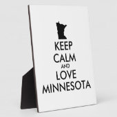 Anpassbare BEHALTEN CALM und LIEBE MINNESOTA Fotoplatte (Seite)
