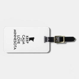 Anpassbare BEHALTEN CALM und LIEBE MINNESOTA Gepäckanhänger