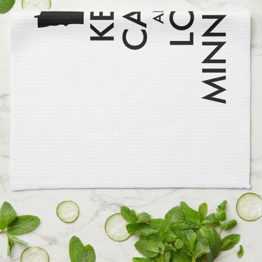 Anpassbare BEHALTEN CALM und LIEBE MINNESOTA Handtuch (Gefaltet)