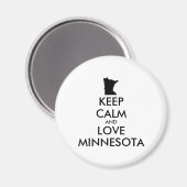 Anpassbare BEHALTEN CALM und LIEBE MINNESOTA Magnet (Vorderseite/Rückseite)