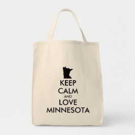 Anpassbare BEHALTEN CALM und LIEBE MINNESOTA Tragetasche