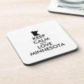 Anpassbare BEHALTEN CALM und LIEBE MINNESOTA Untersetzer (Linke Seite)