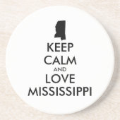 Anpassbare BEHALTEN CALM und LIEBE MISSISSIPPI Getränkeuntersetzer (Vorne)