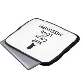 Anpassbare BEHALTEN CALM und LIEBE MISSISSIPPI Laptopschutzhülle (Vorne Knopf)