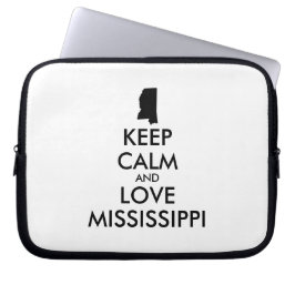 Anpassbare BEHALTEN CALM und LIEBE MISSISSIPPI Laptopschutzhülle