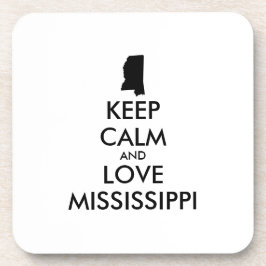 Anpassbare BEHALTEN CALM und LIEBE MISSISSIPPI Untersetzer