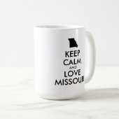 Anpassbare BEHALTEN CALM- und LIEBE-MISSOURI Kaffeetasse (VorderseiteRechts)