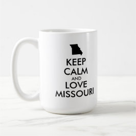 Anpassbare BEHALTEN CALM- und LIEBE-MISSOURI Kaffeetasse