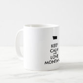 Anpassbare BEHALTEN CALM und LIEBE MONTANA Kaffeetasse (Vorderseite Links)