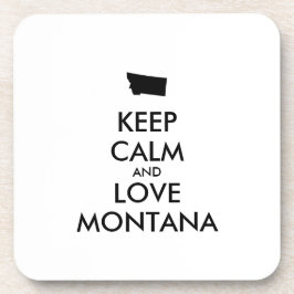 Anpassbare BEHALTEN CALM und LIEBE MONTANA Untersetzer